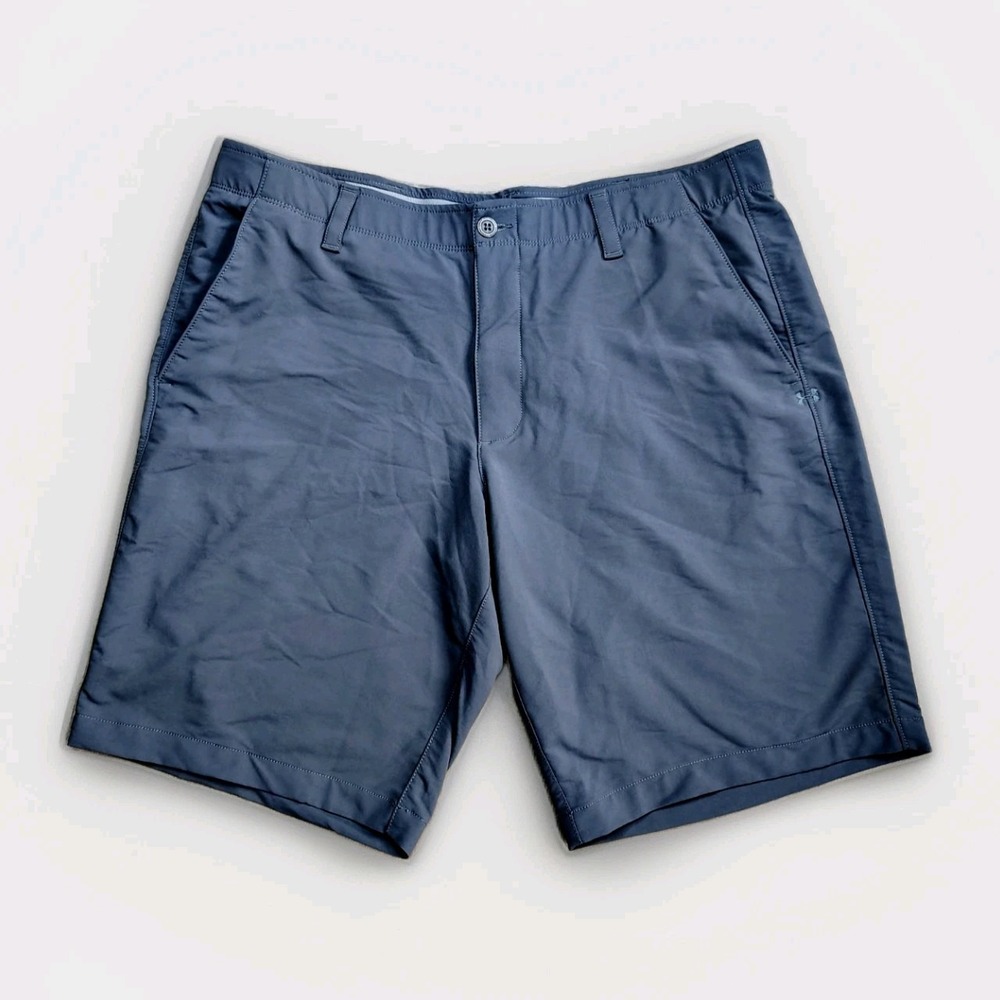 Under Armour Match Play Size 40 Gray Golf Shorts Size 10" Men's Stretch Waist
